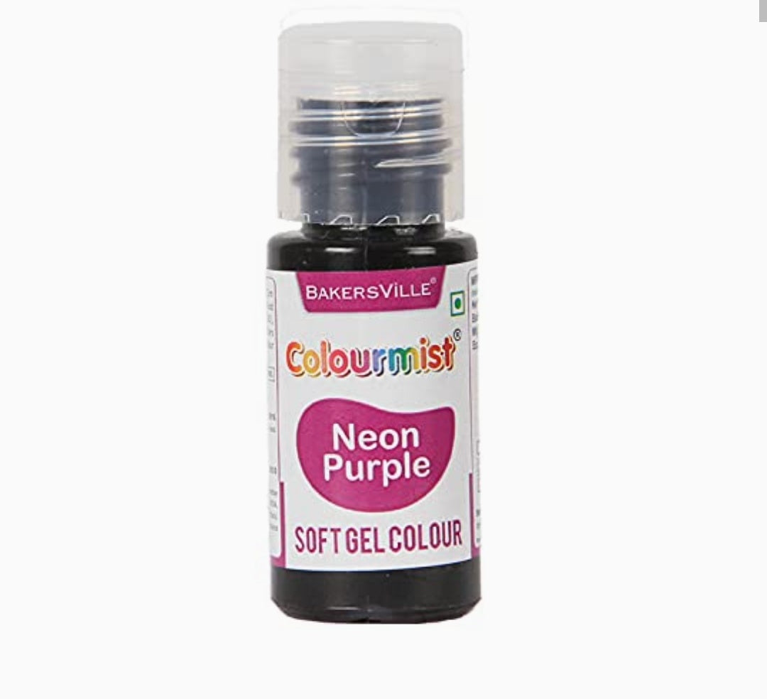 Bakersville colourmist Neon Purple Soft Gel Colour 20gm