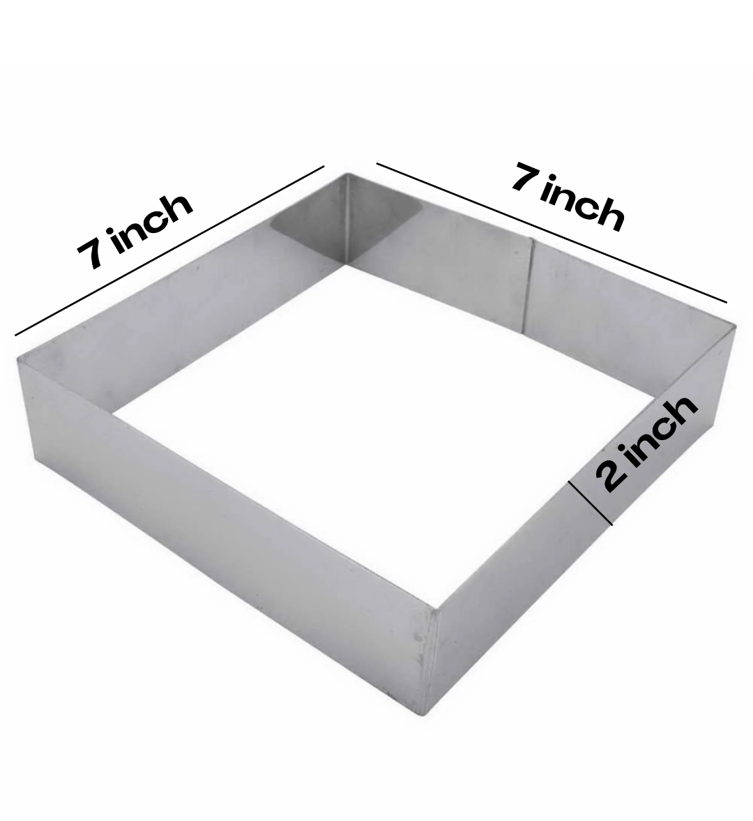 7 x 2 Inch Square Cake Ring