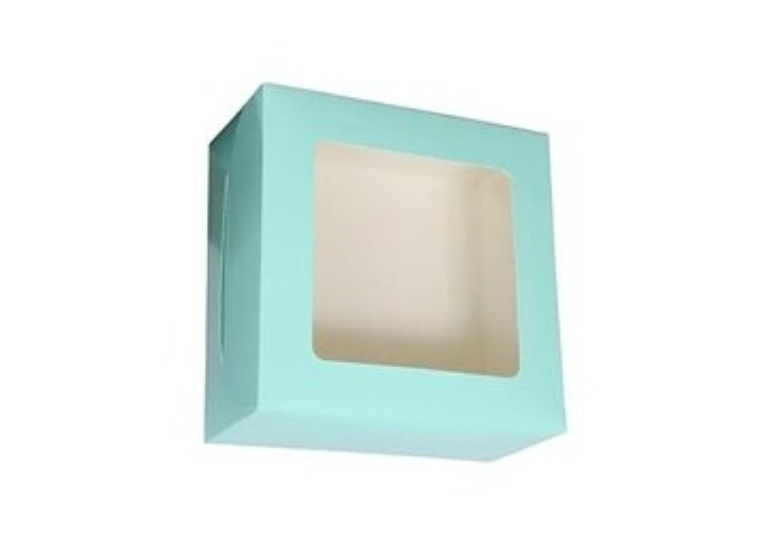 1 pound window cake box mint colour size-8×8×5