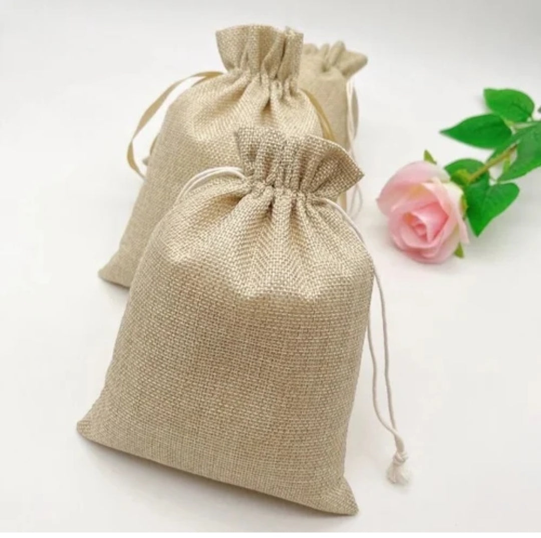 Jute potli bag Pack of 10 Size -5 x 7 Inch