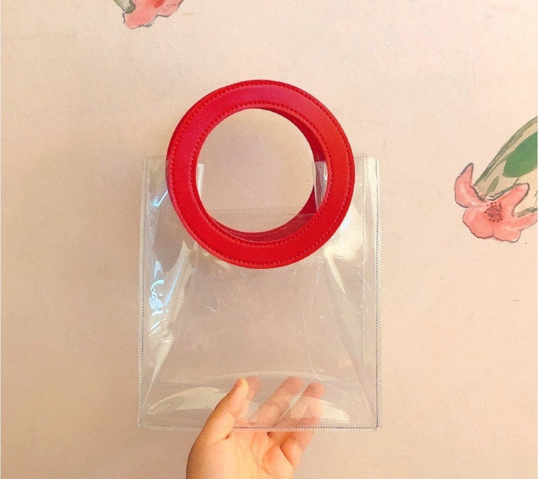 Pvc Hamper Bag ( Random Colour) size 7.7*7*4inch