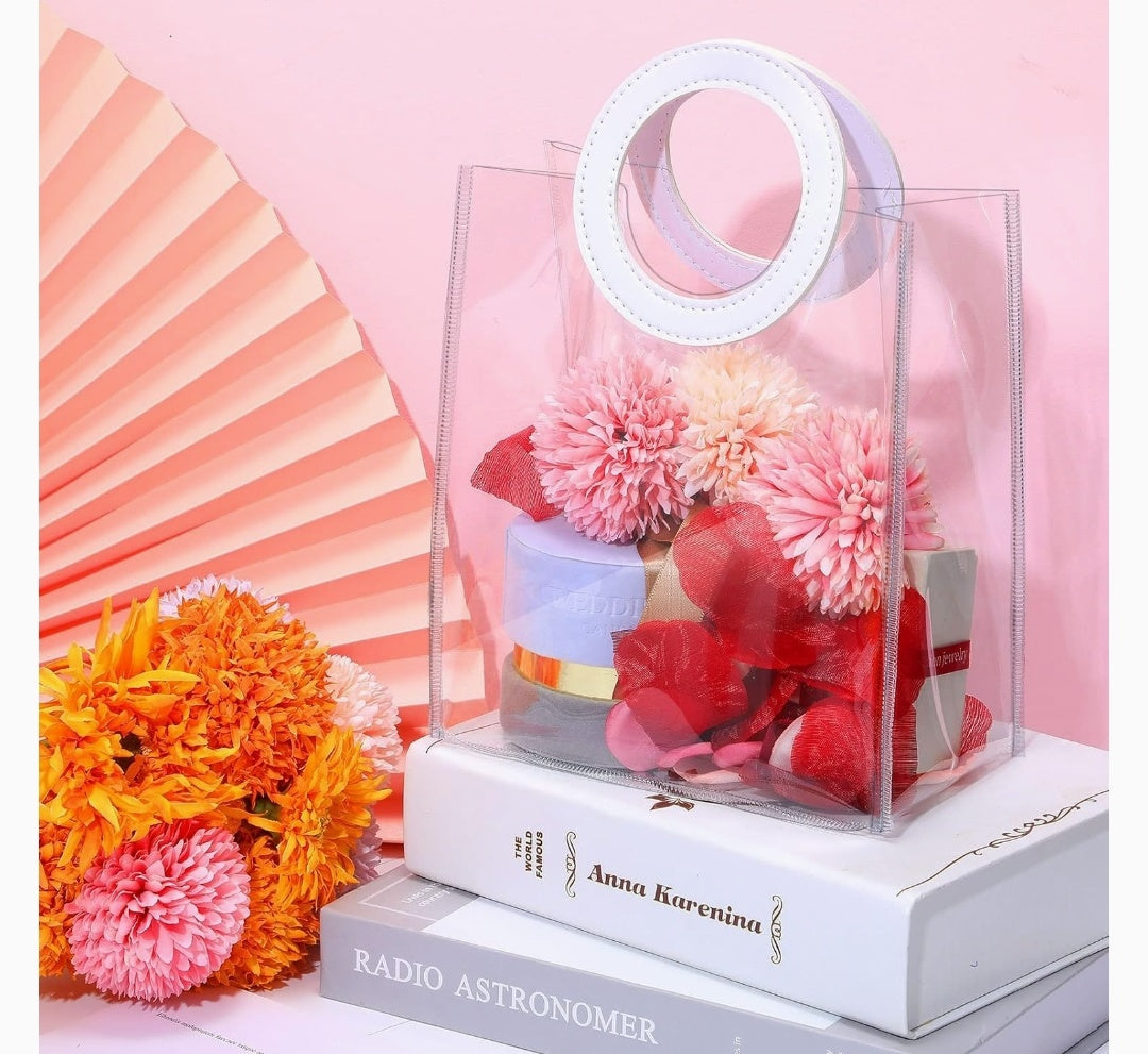 Pvc Hamper Bag ( Random Colour) Size - 6.5*6*3inch