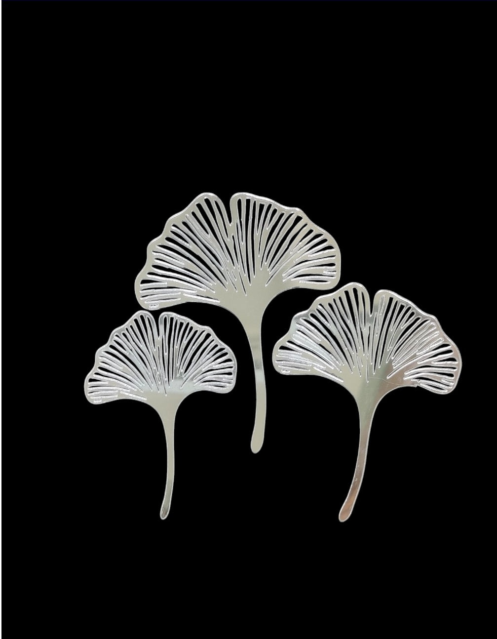 Silver Acrylic Leaf Cake Topper RT01068