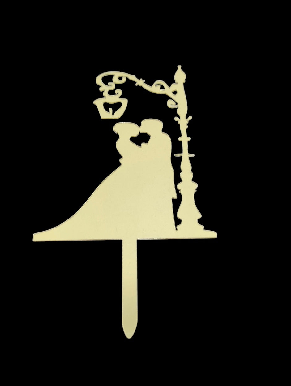 Economic Acrylic 5 inch Couple Topper Pack Of 5