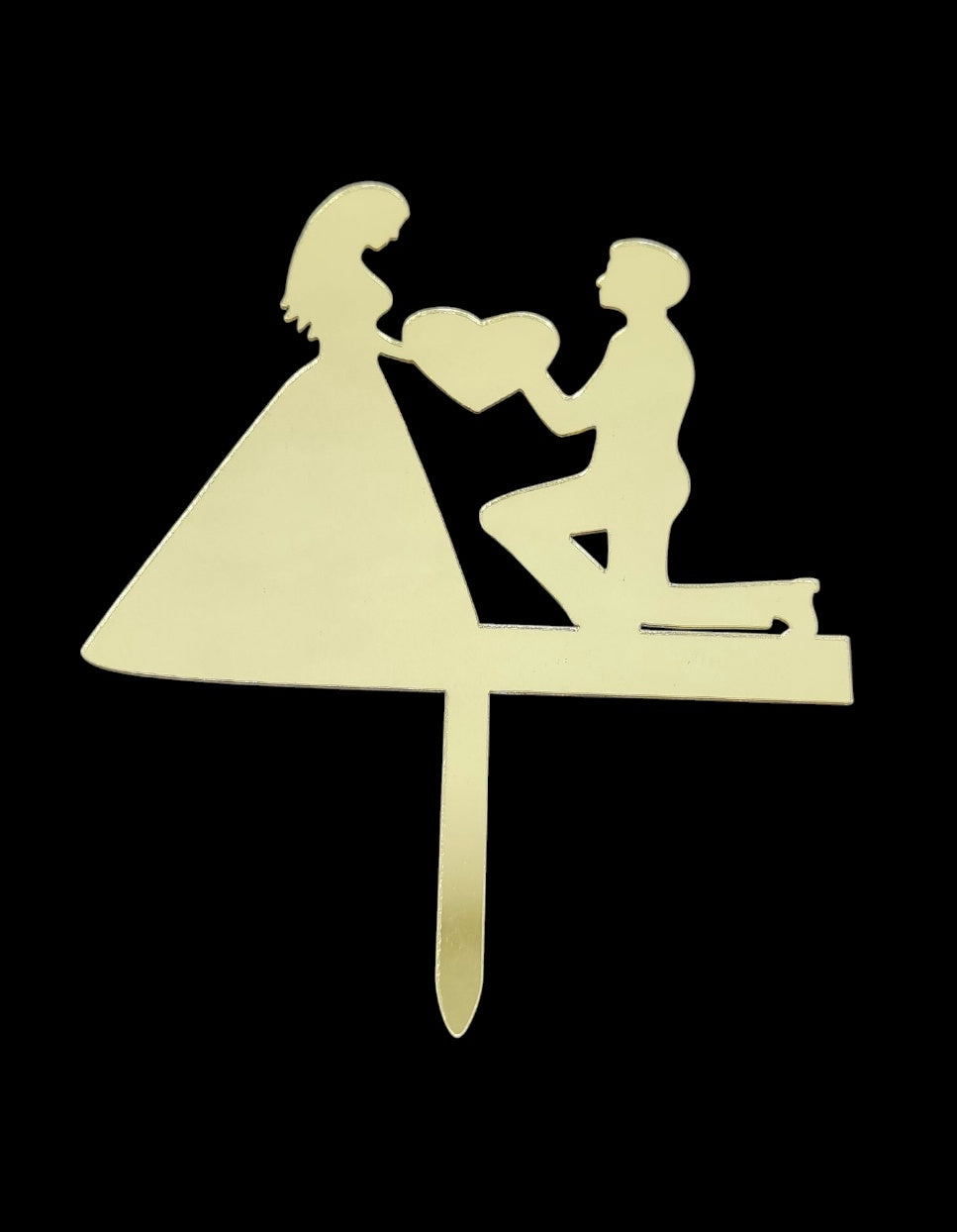 Economic Acrylic 5 inch Couple Topper Pack Of 5