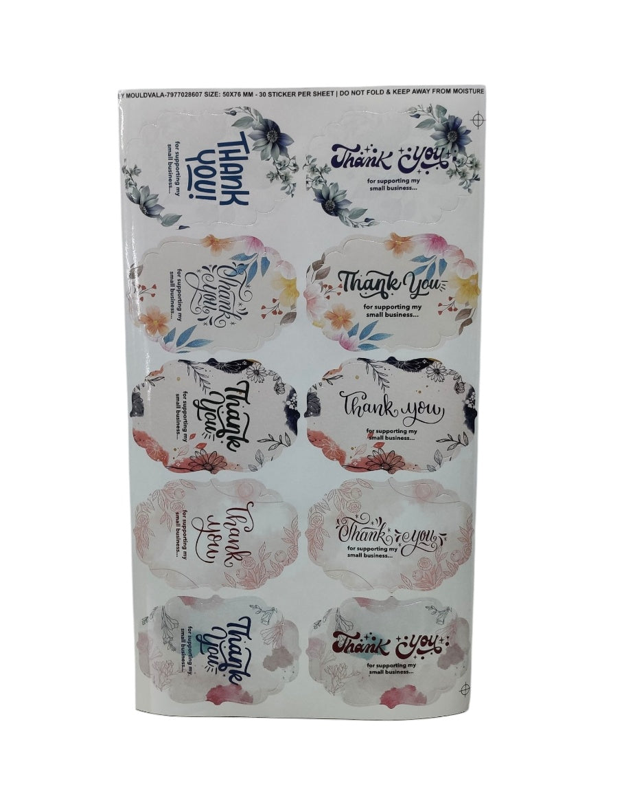Thank you Sticker (10 sticker in 1 sheet)
