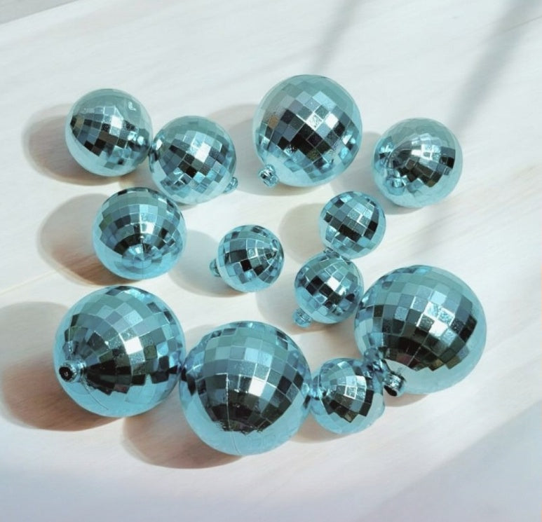 Blue Disco Balls Pack Of 12