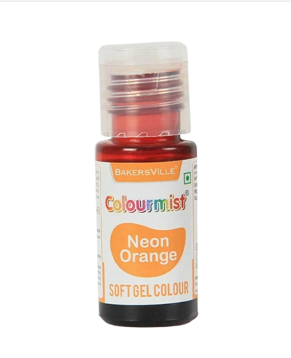 Bakersville Colourmist Neon Orange Soft Gel Colours 20 gm