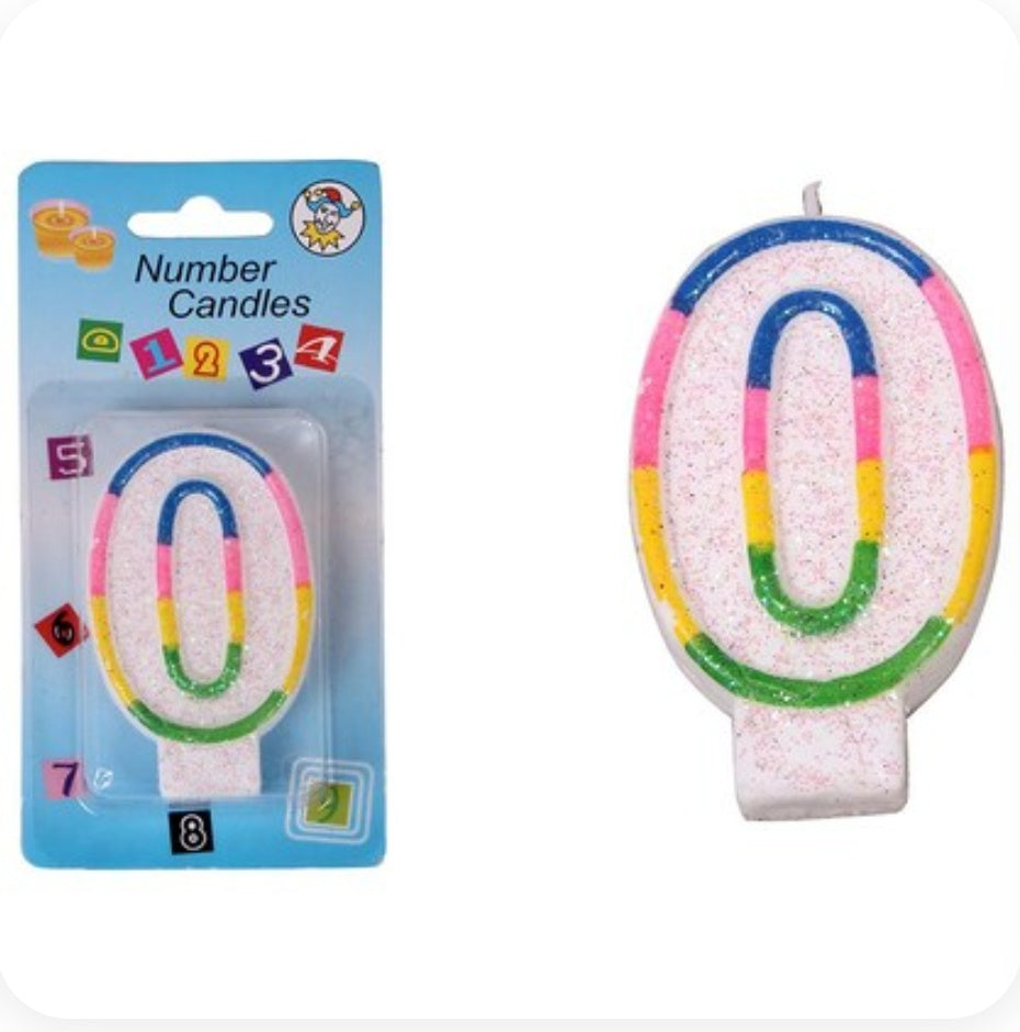 0 Number Candle 2.5 inch