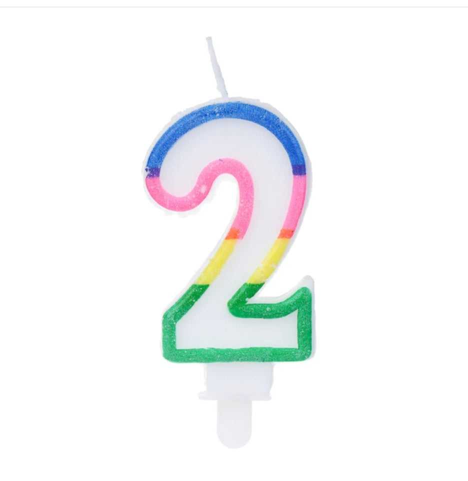 2 Number Candle 2.5 inch