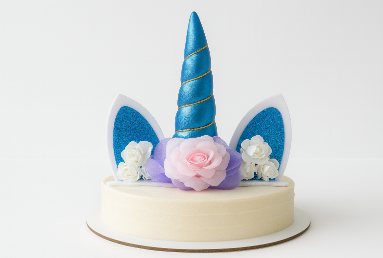Unicorn Blue Cake Topper