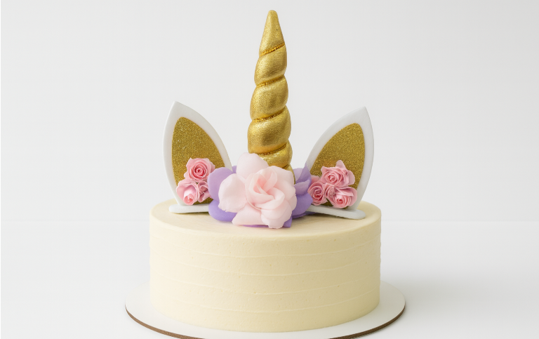 Unicorn Gold Cake Topper
