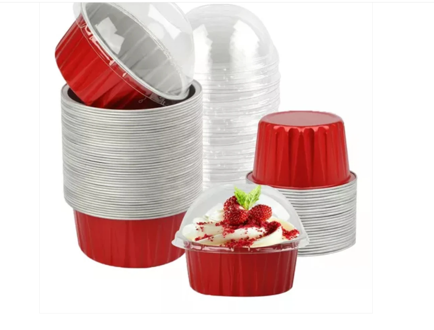 Aluminum Foil Round Desserts Cupcake Flan Pack of10 size-2.5/1.5