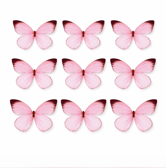 Butterfly Pack Of 10 Pink