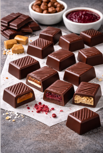 24 Cavity Square Design Polycarbonate Chocolate Mould