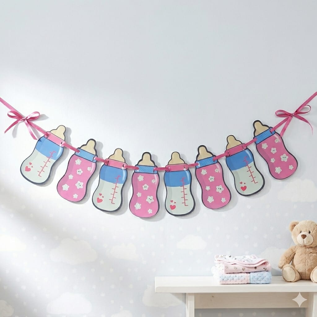 Baby Bottle Hanging Banner