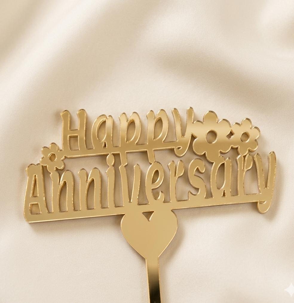 Happy Anniversary Pack of 5 size 3 inch