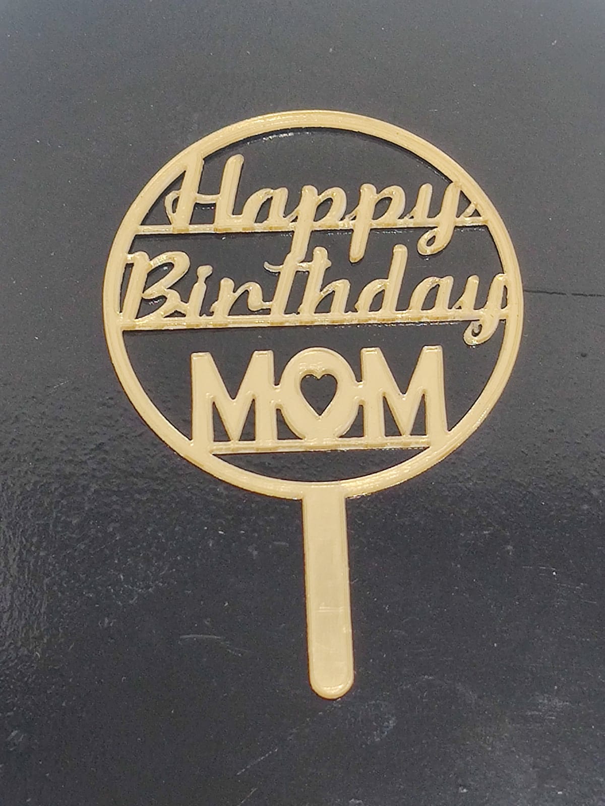Happy Birthday Mom Topper Pack of 5 size - 3 inch