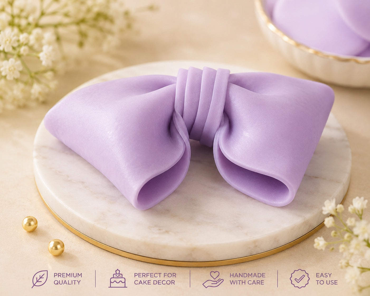 Lavender bow topper