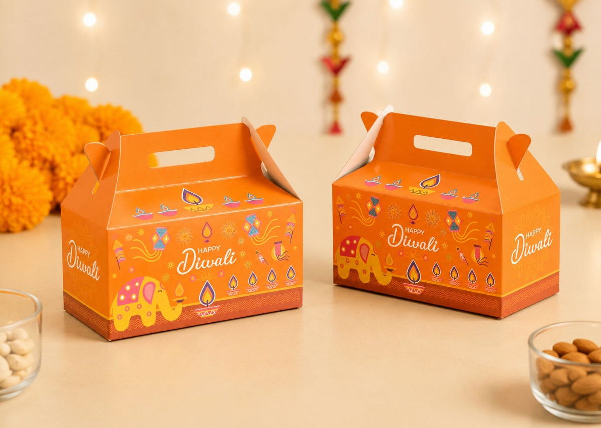 Diwali Sweets & Dry Fruit Box Pack of 10 -code 1618