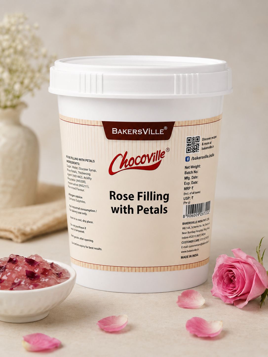 Bakersville Chocoville Rose With Petals Filling 1kg