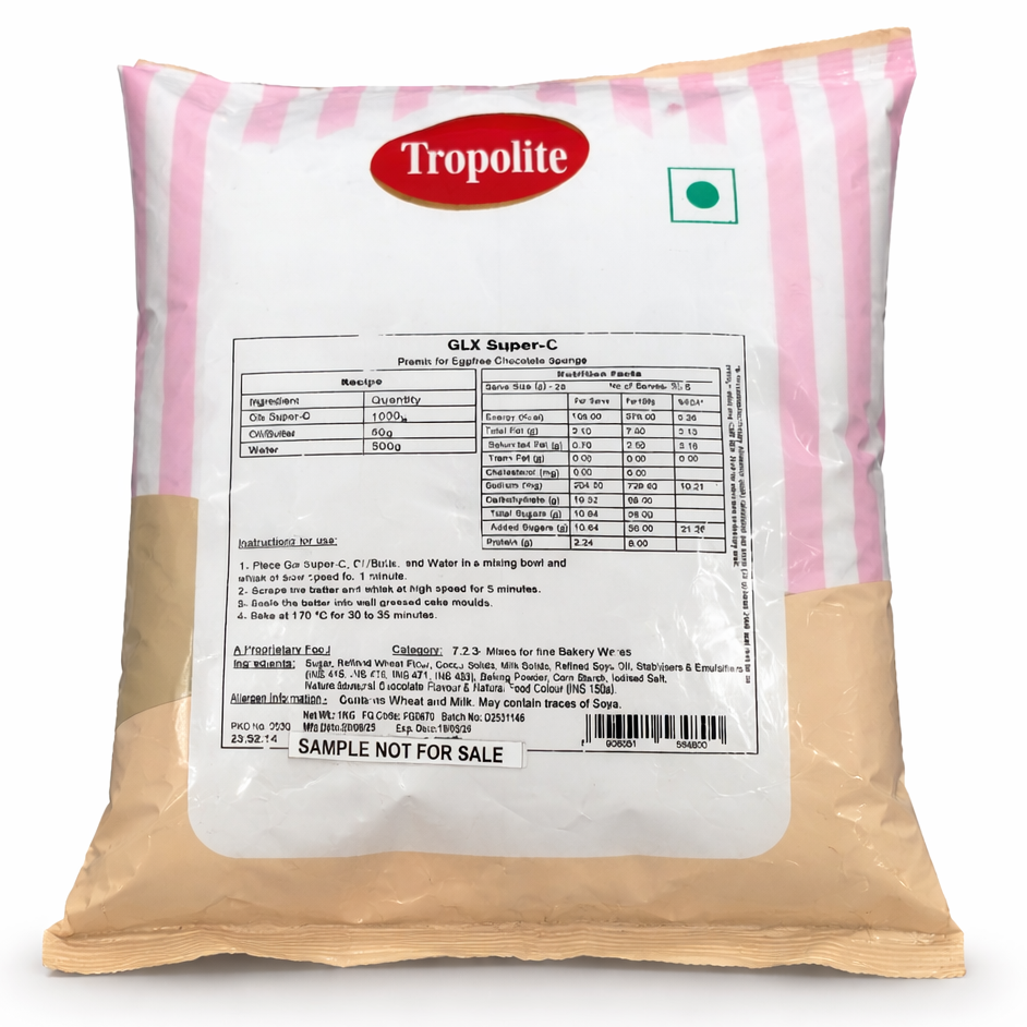 Tropolite GLX super-C premix for Egg free chocolate sponge 1 kg