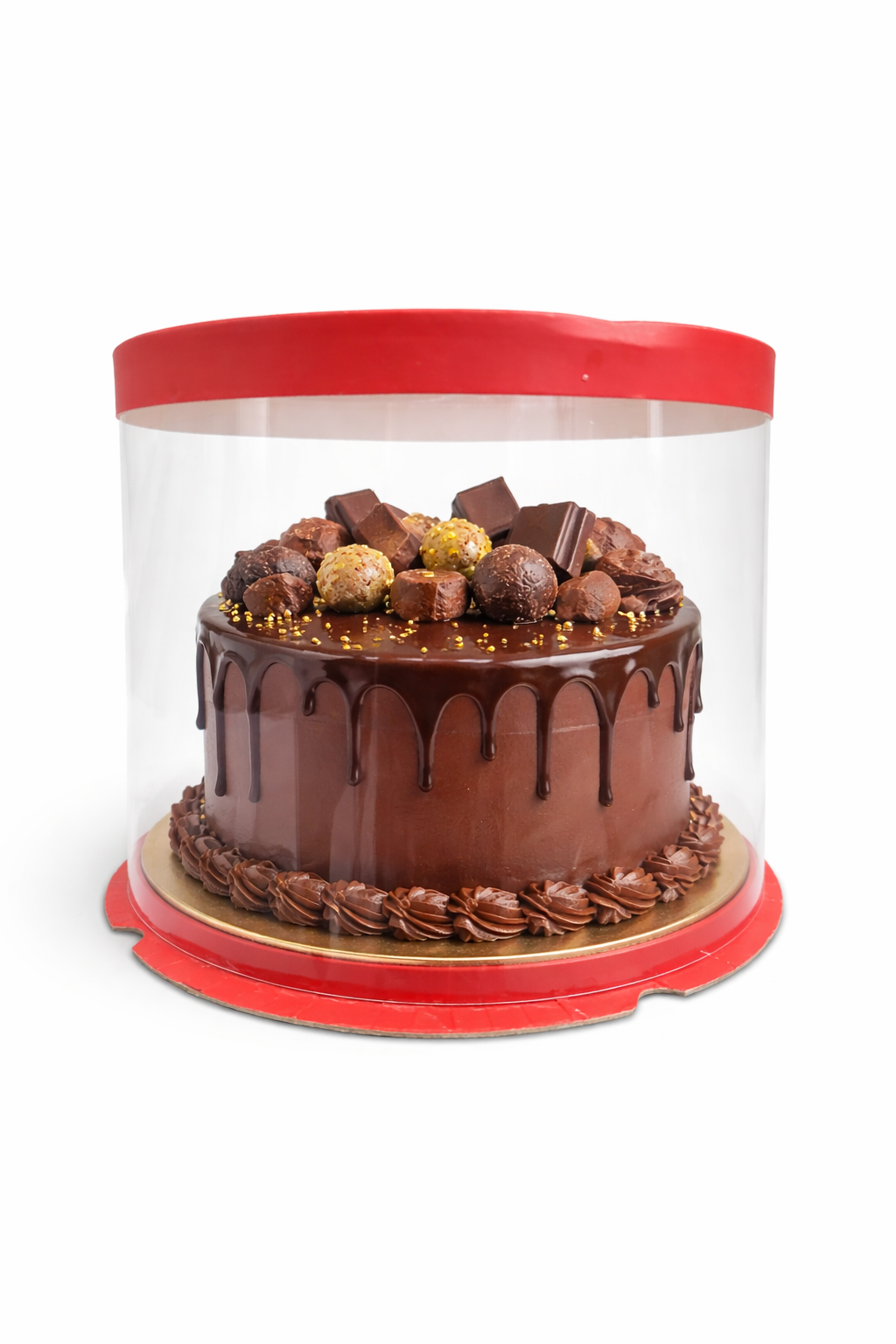 Red Round Cake Box Size - 8x8x7