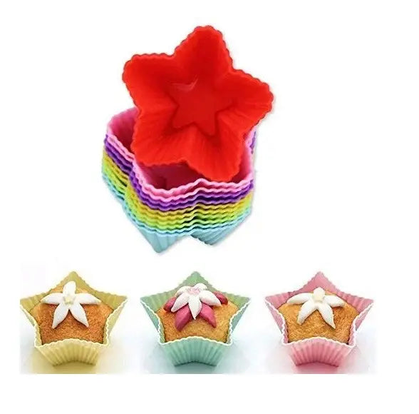 Star Shape Muffin Mould 1 Pc (Random Colour)