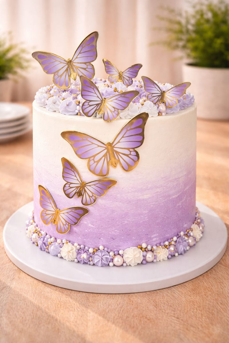 Purple butterfly pack of 10