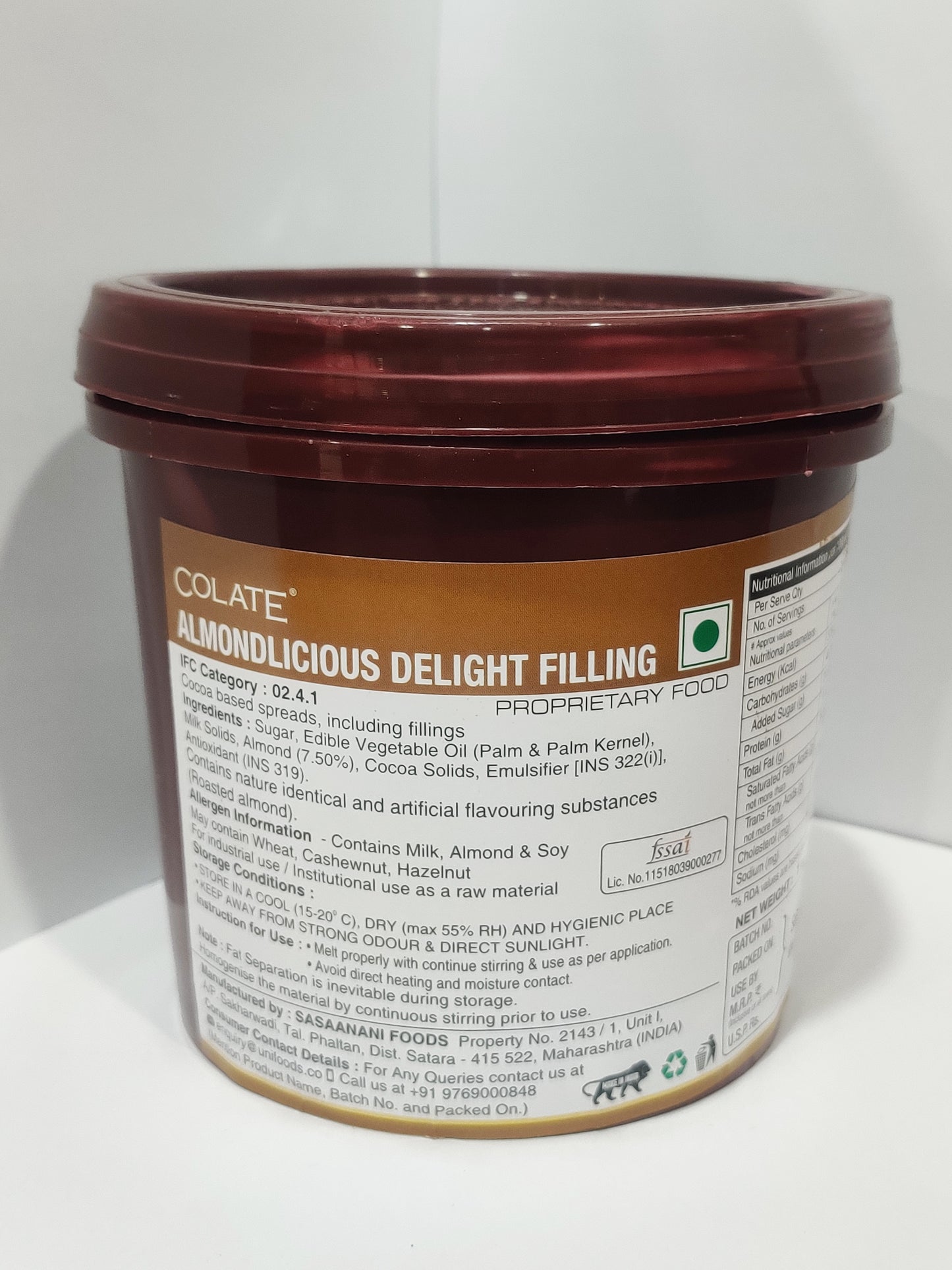 Colate Almondlicious Delight Filling