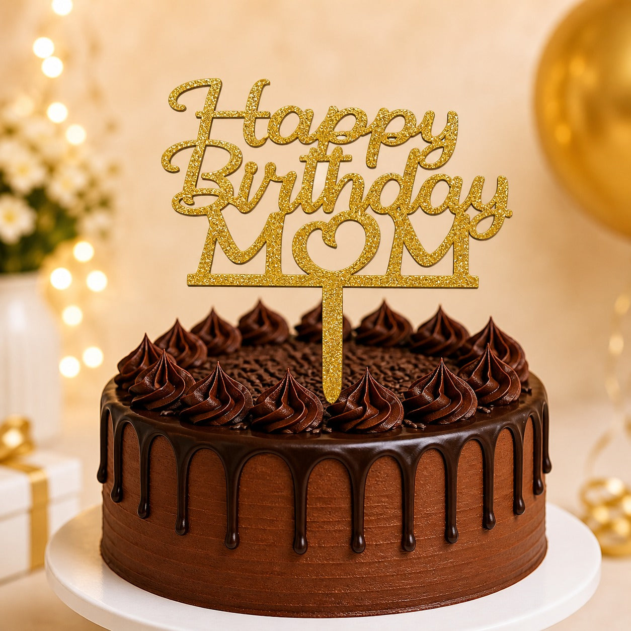 Happy Birthday MOM Topper