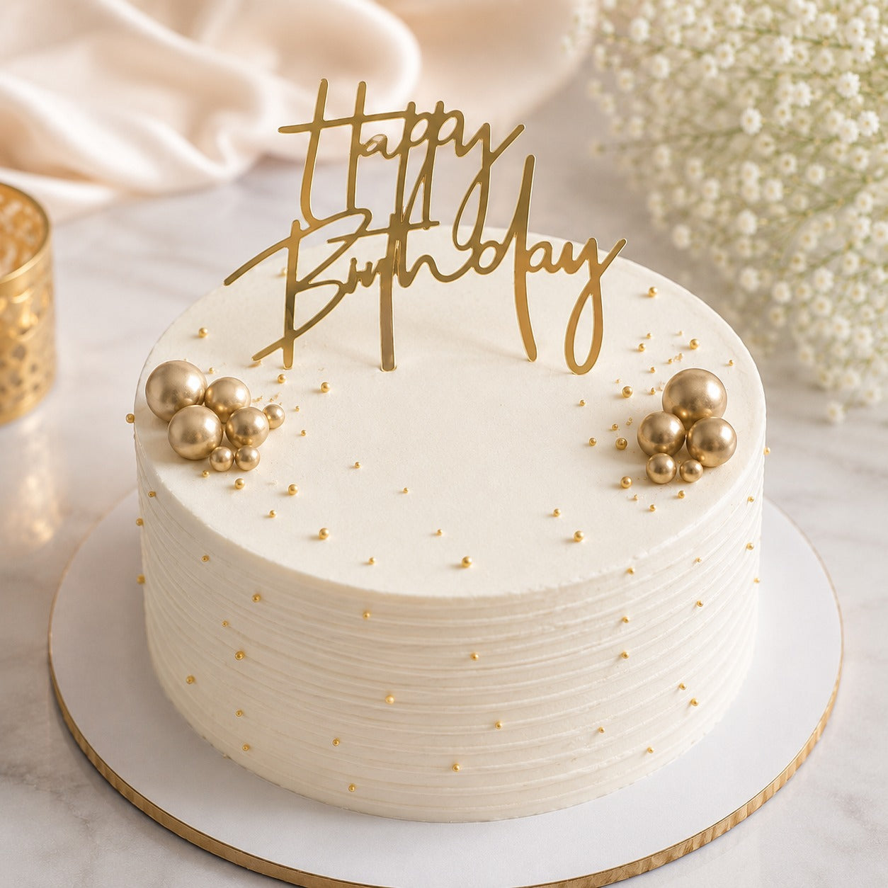Acrylic Happy Birthday 3 inch topper pack of 10