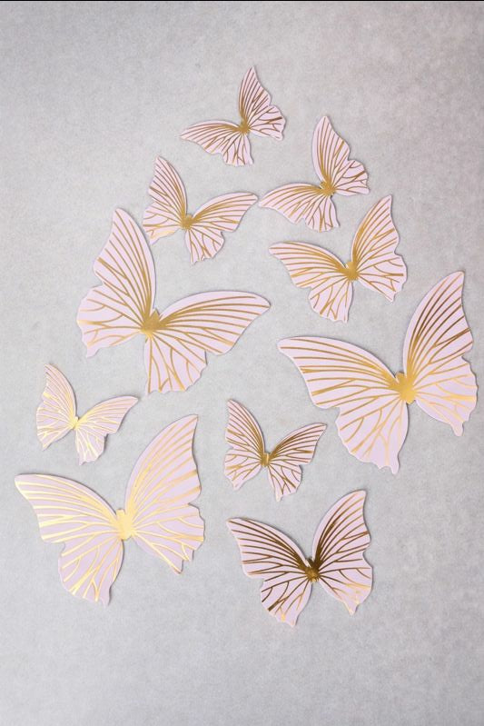 Pink butterfly pack of 10