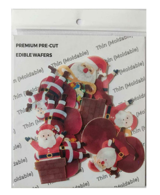 Tastycrafts Christmas Santa  Pre-Cut Wafer Paper Pack of 12 pcs