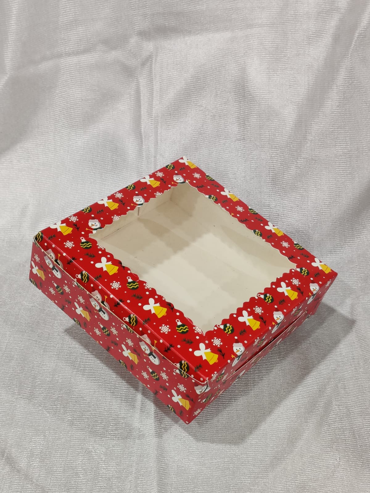 Xmas 4 PCS Brownie Box Size 5.75x5.75x1.75 Inch (Pack Of 10)