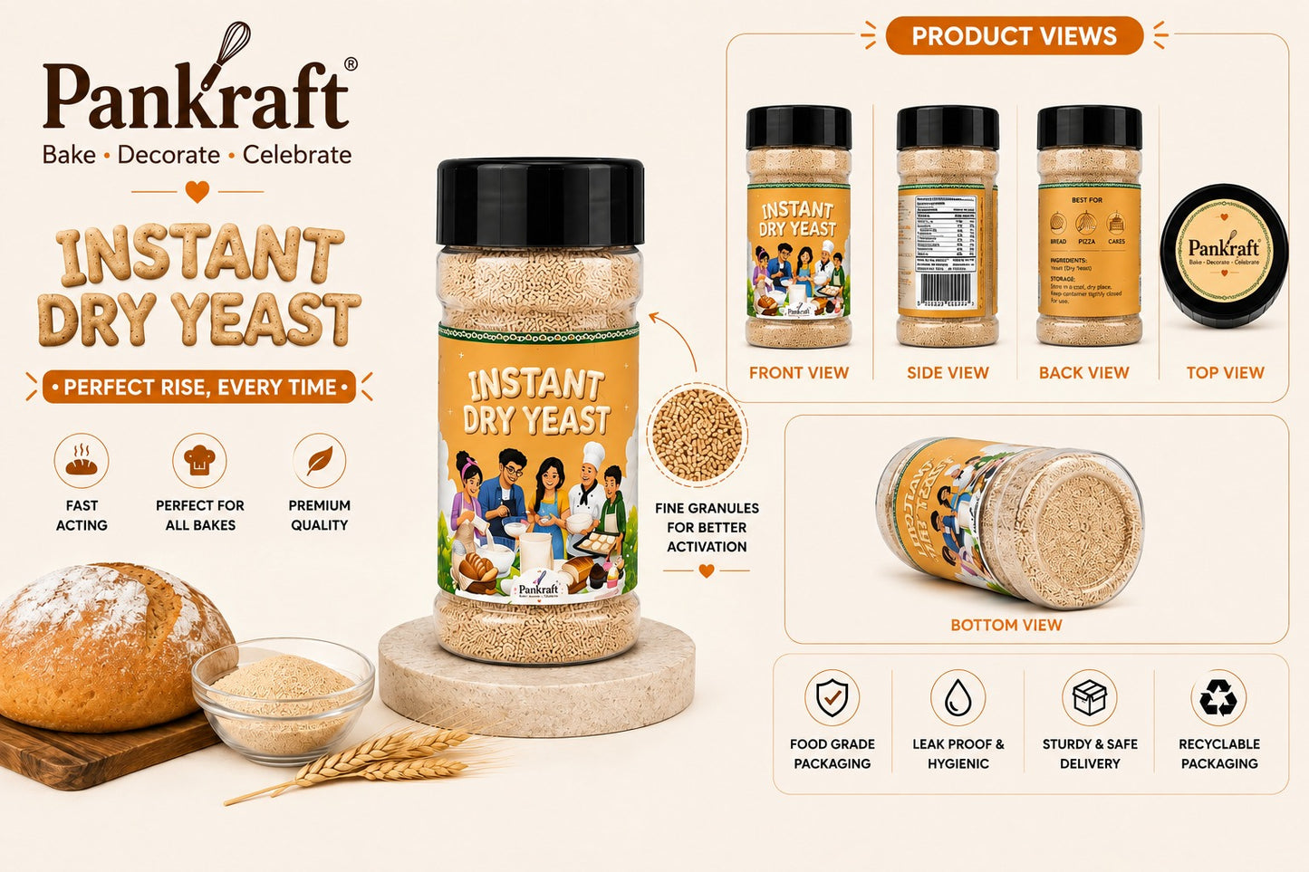 Pankraft Instant Dry Yeast 100gm