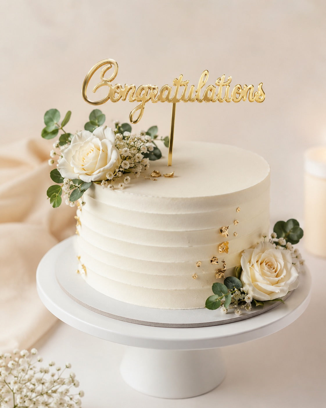 Congratulations 3 Inch Acrylic Topper Pack Of 10