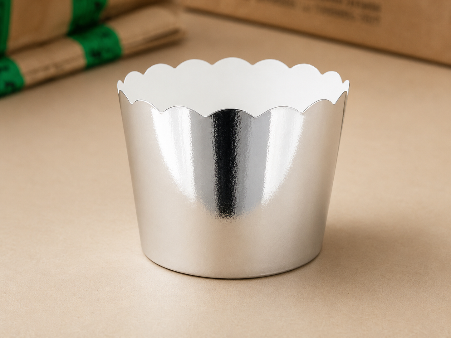 Silver cupcake liner pack of 50(2.3x2.4 inches)