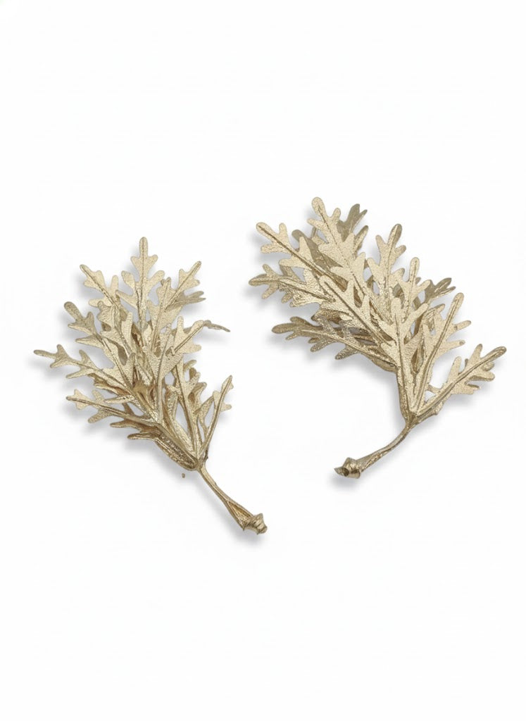 Golden Leaves Cake Topper
