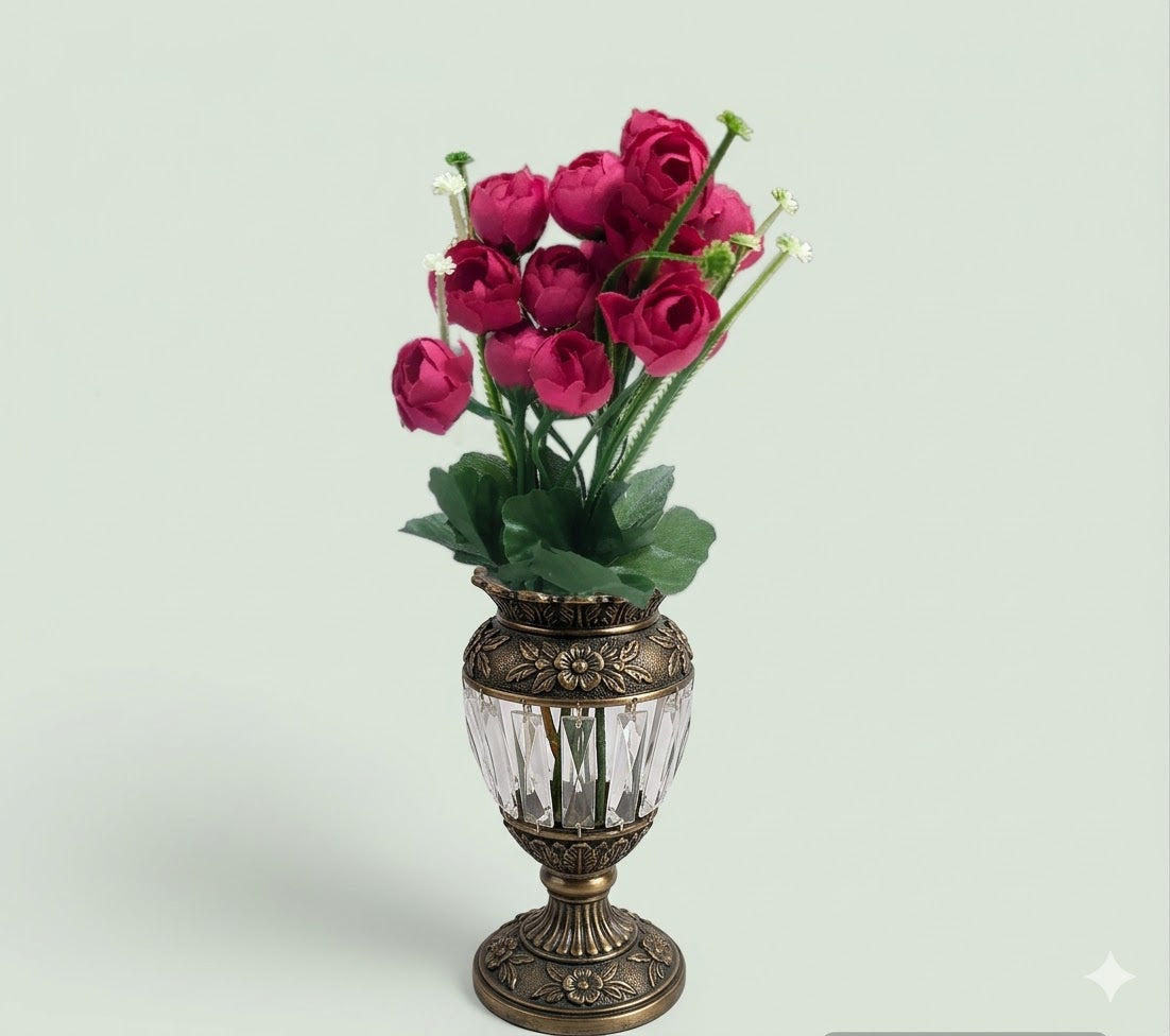 Mini Dark Pink Peony Artificial Flower Bouquet NS4118-I