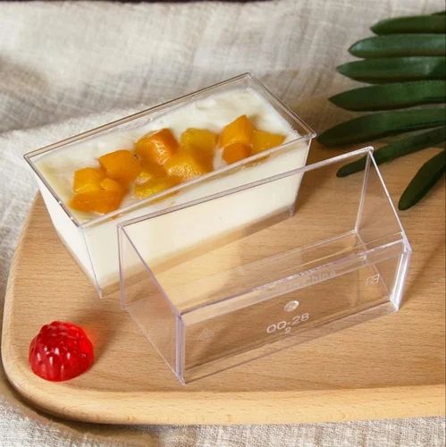 Plastic Mousse Cup With Lid 125ml Size - 4x2x1.5 inch