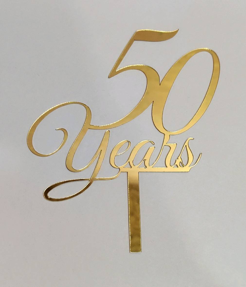50 years Acrylic topper