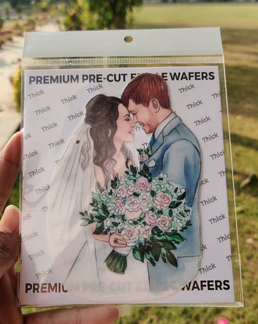 Premium Pre-cut couple Edible PaperCode  (TT-83)