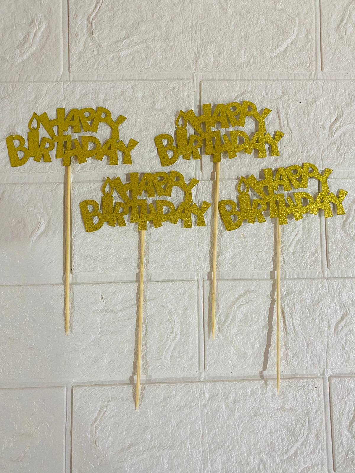 Happy Birthday Topper Pack of 4