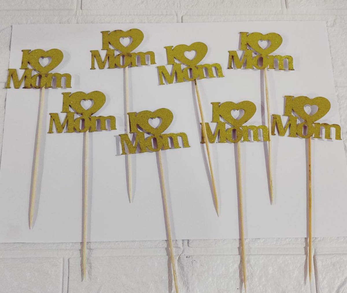 I love mom topper Pack Of 8