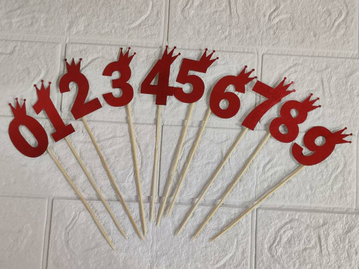 Number Topper Pack of 10 (LWA-021)