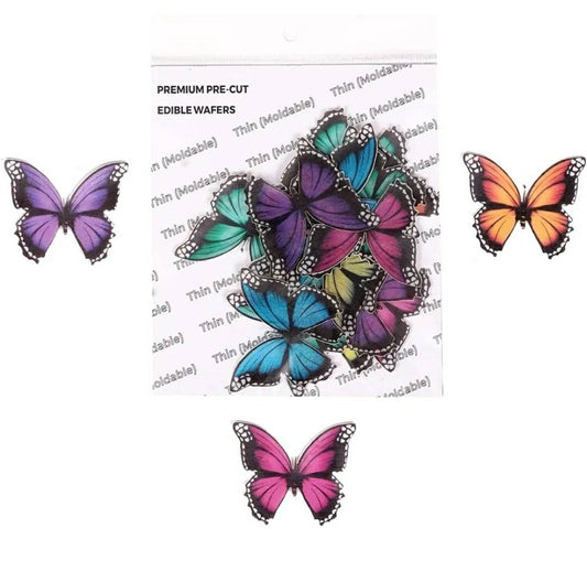 Tastycrafts Pre-Cut Wafer Paper  Butterfly Medium - 16 Pcs(WPC-017)