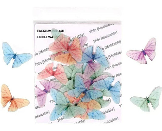 Tastycrafts Pre-Cut Wafer Paper  Edible Butterfly Small - 28 Pcs (WPC-022)