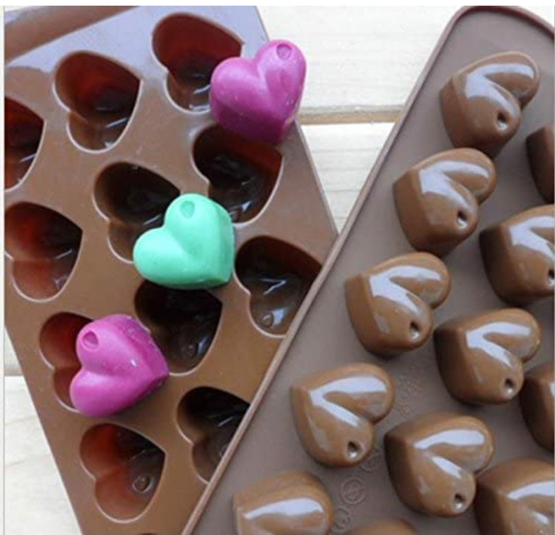15 Cavity Heart Chocolate Silicone Mould