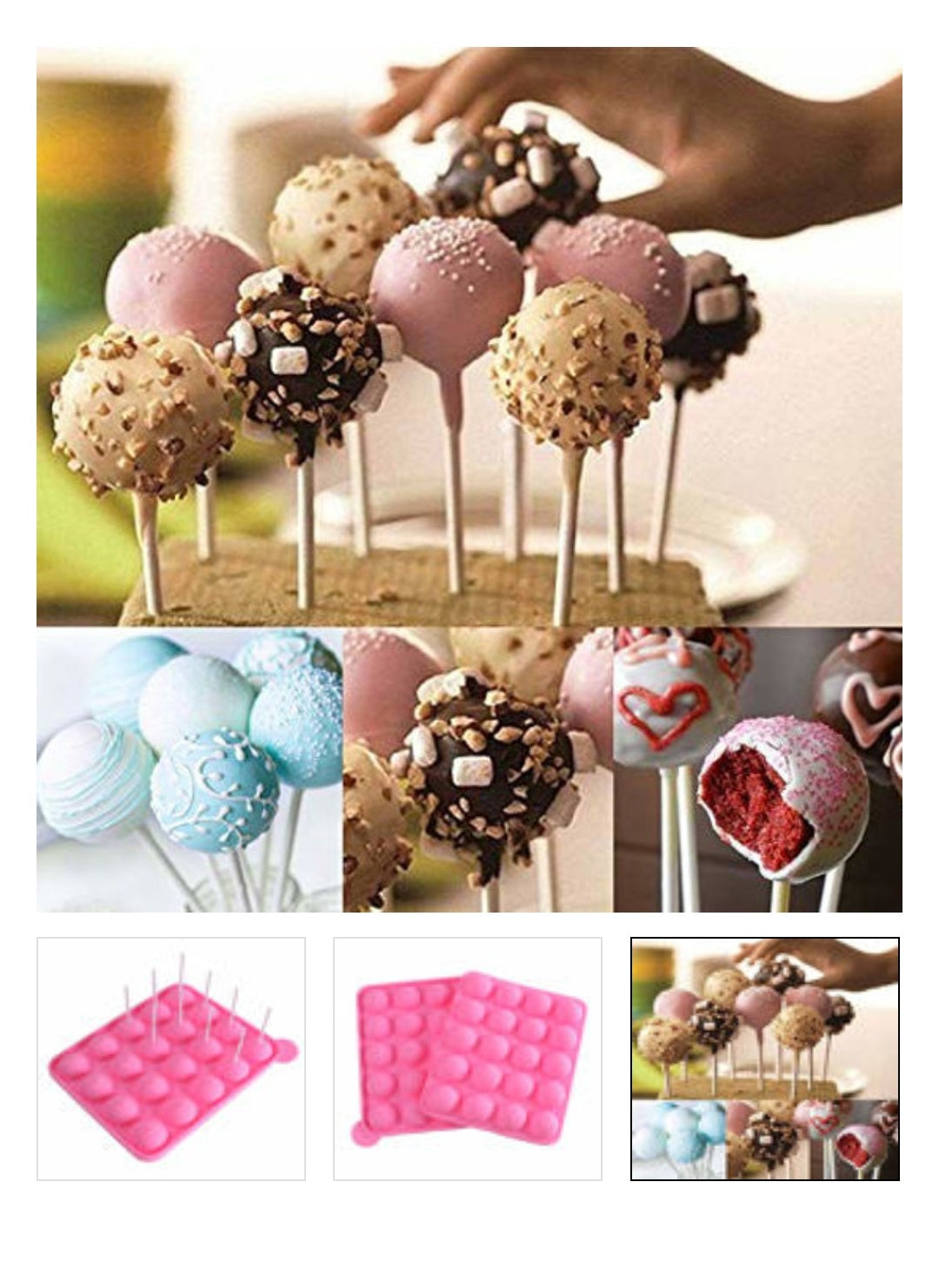 Cake Pop Mould SKM184 with stick
20 in 1